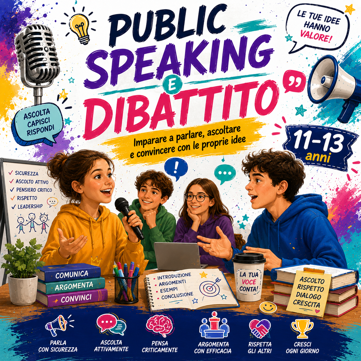 Public Speaking e Dibattito - 11-13 anni
