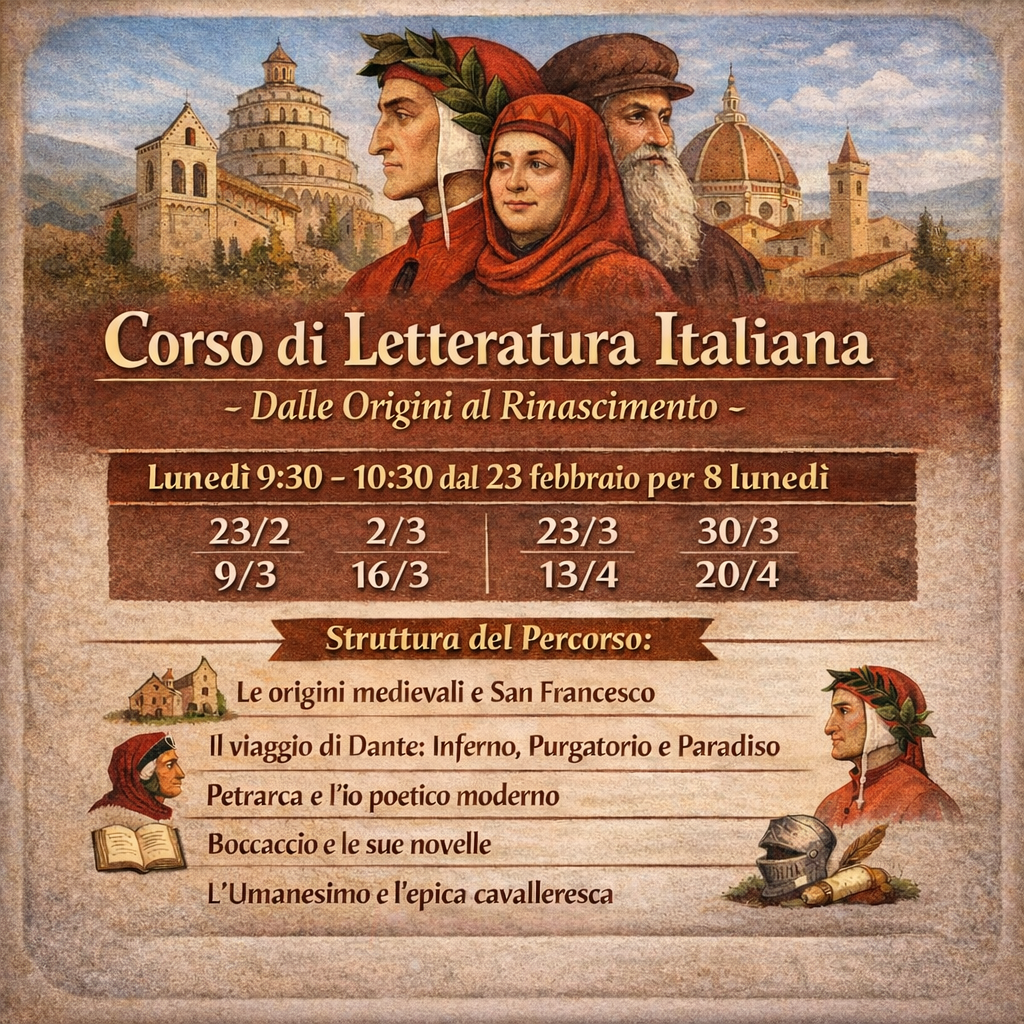 Corso di Letteratura Italiana 2 media – dalle Origini al Rinascimento