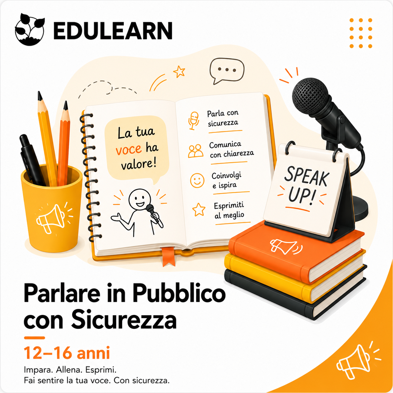 Parlare in Pubblico con Sicurezza - 12–16 anni