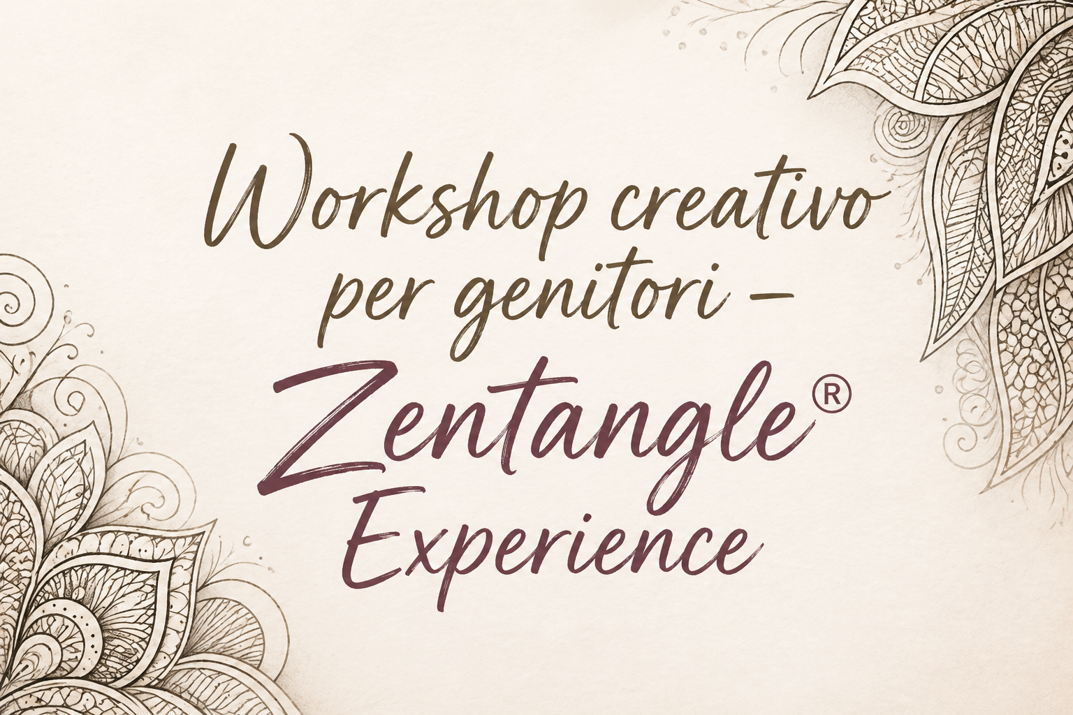 Workshop creativo per genitori – Zentangle® Experience