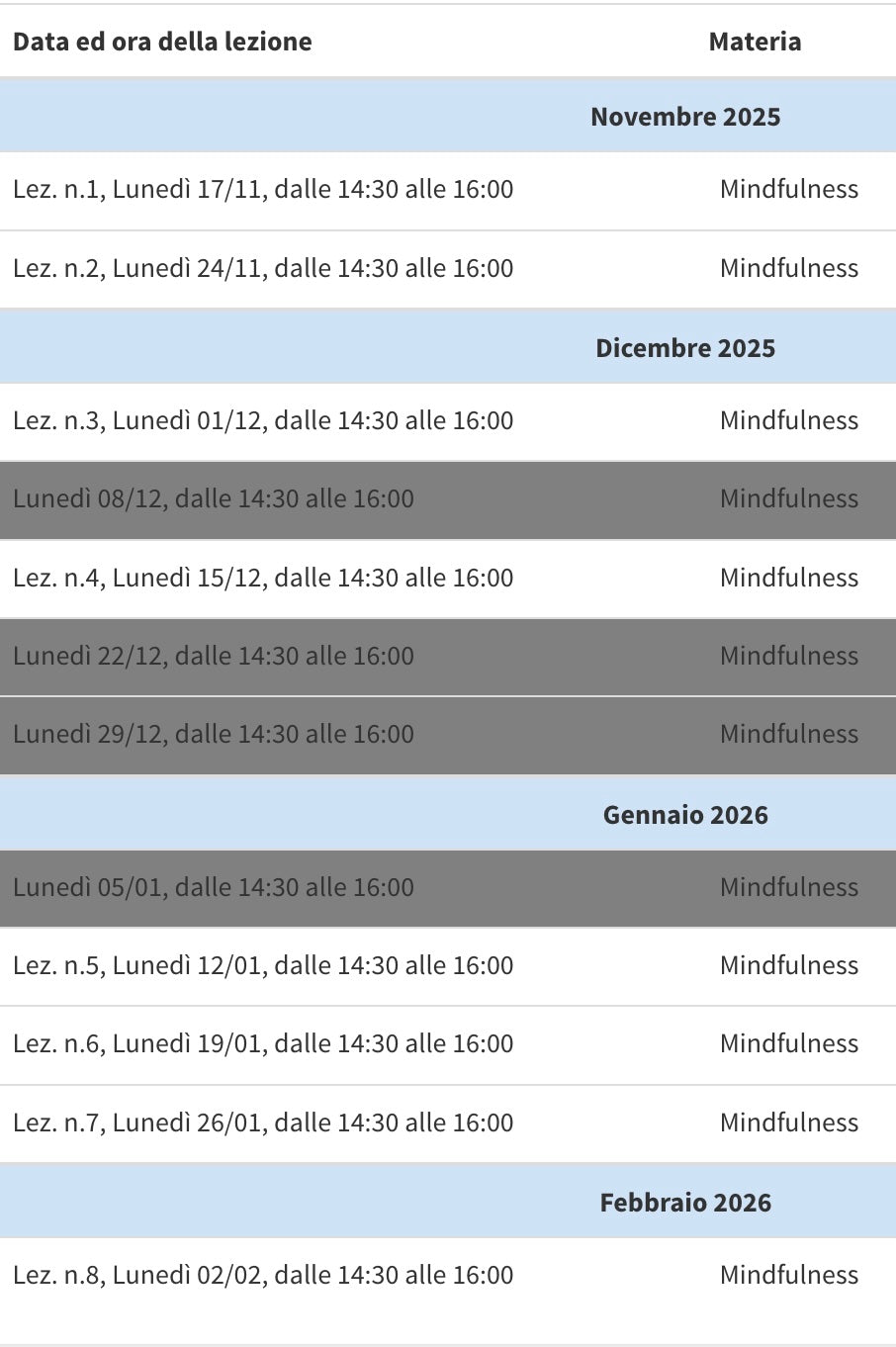 Corso di Mindfulness per Ragazzi (13–19 anni)