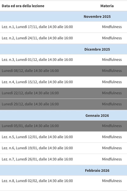 Corso di Mindfulness per Ragazzi (13–19 anni)