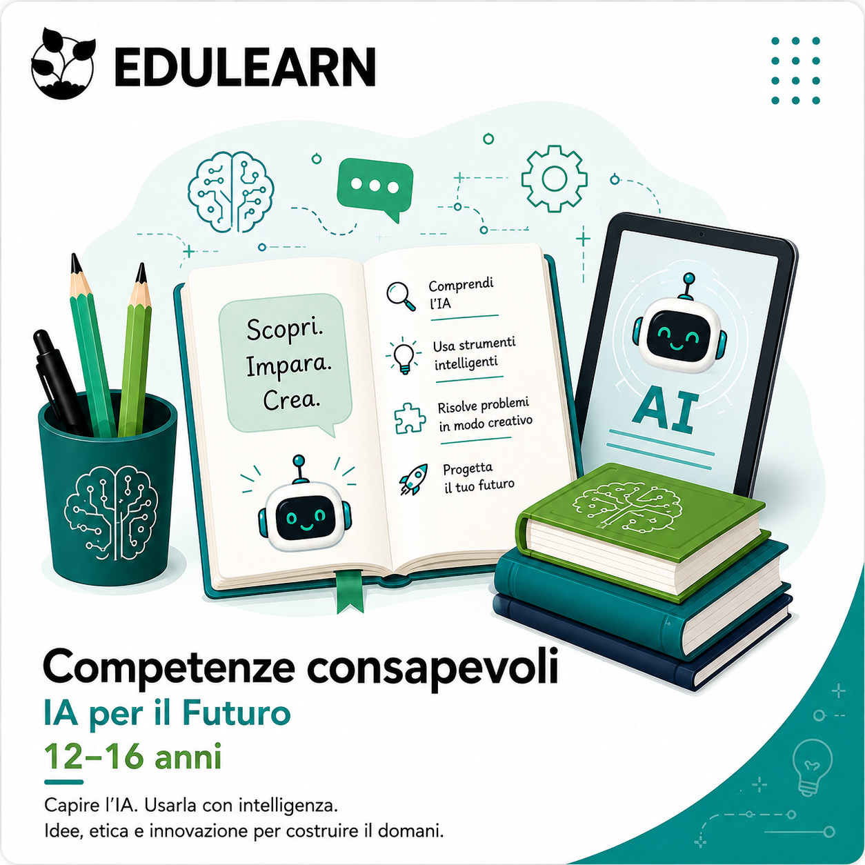 Competenze consapevoli IA per il Futuro - 12–16 anni