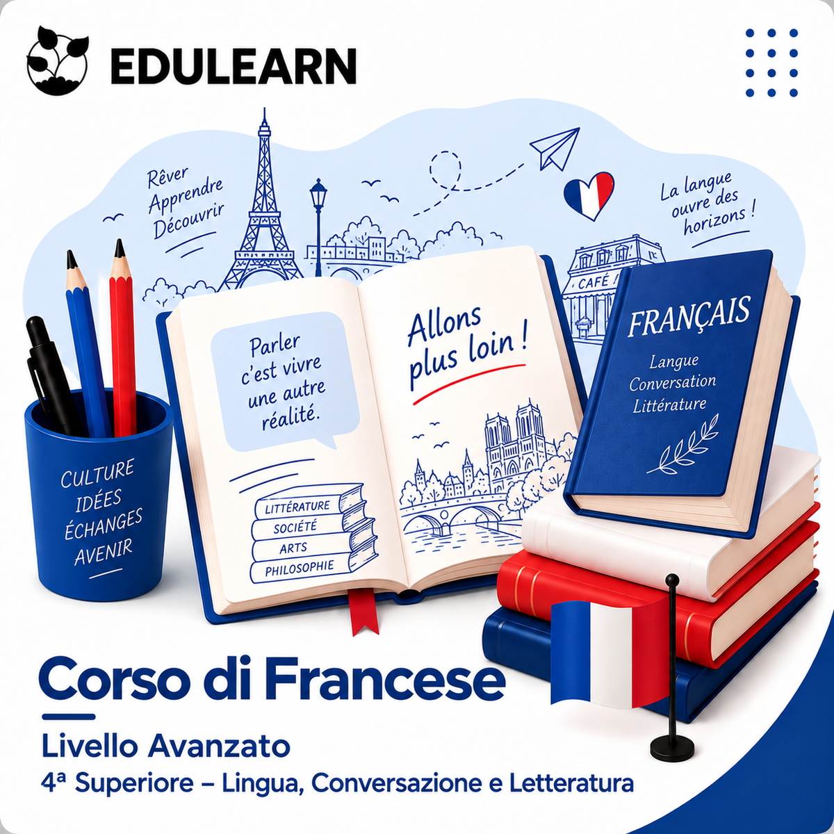 Corso di Francese Livello Avanzato - 4ª Superiore -  Lingua, Conversazione e Letteratura