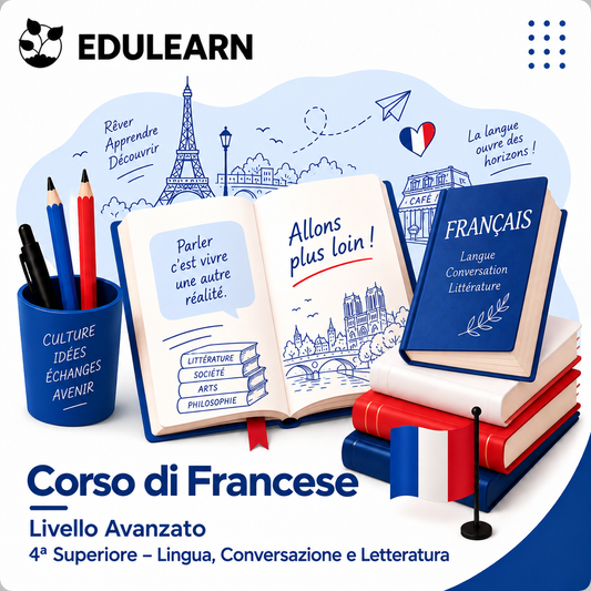 Corso di Francese Livello Avanzato - 4ª Superiore -  Lingua, Conversazione e Letteratura