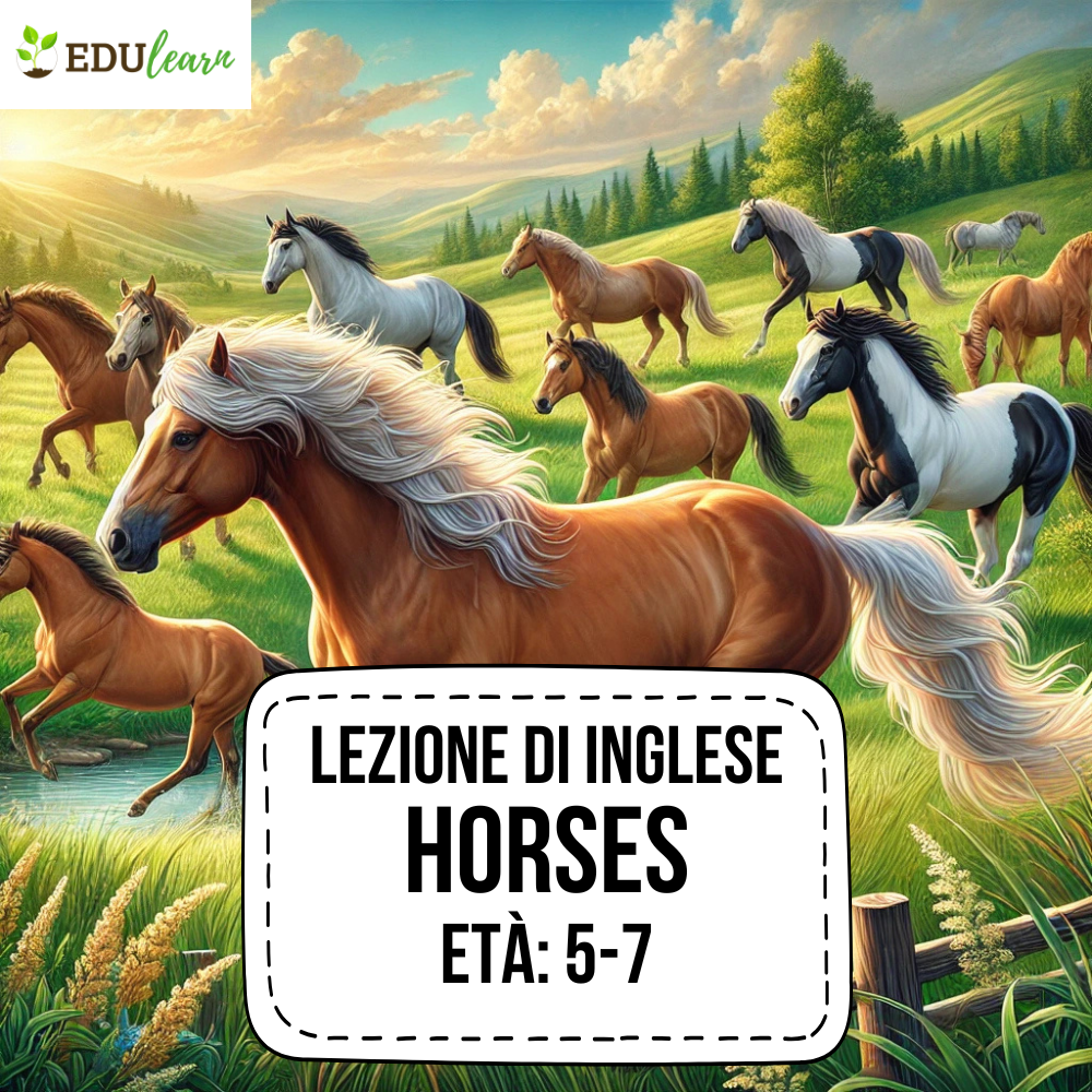 🐴 Horses Cavalchiamo la fantasia in inglese! 5-7 anni