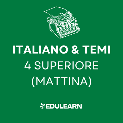 Corso Italiano e Temi 4 Superiore - Mattina