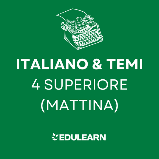 Corso Italiano e Temi 4 Superiore - Mattina