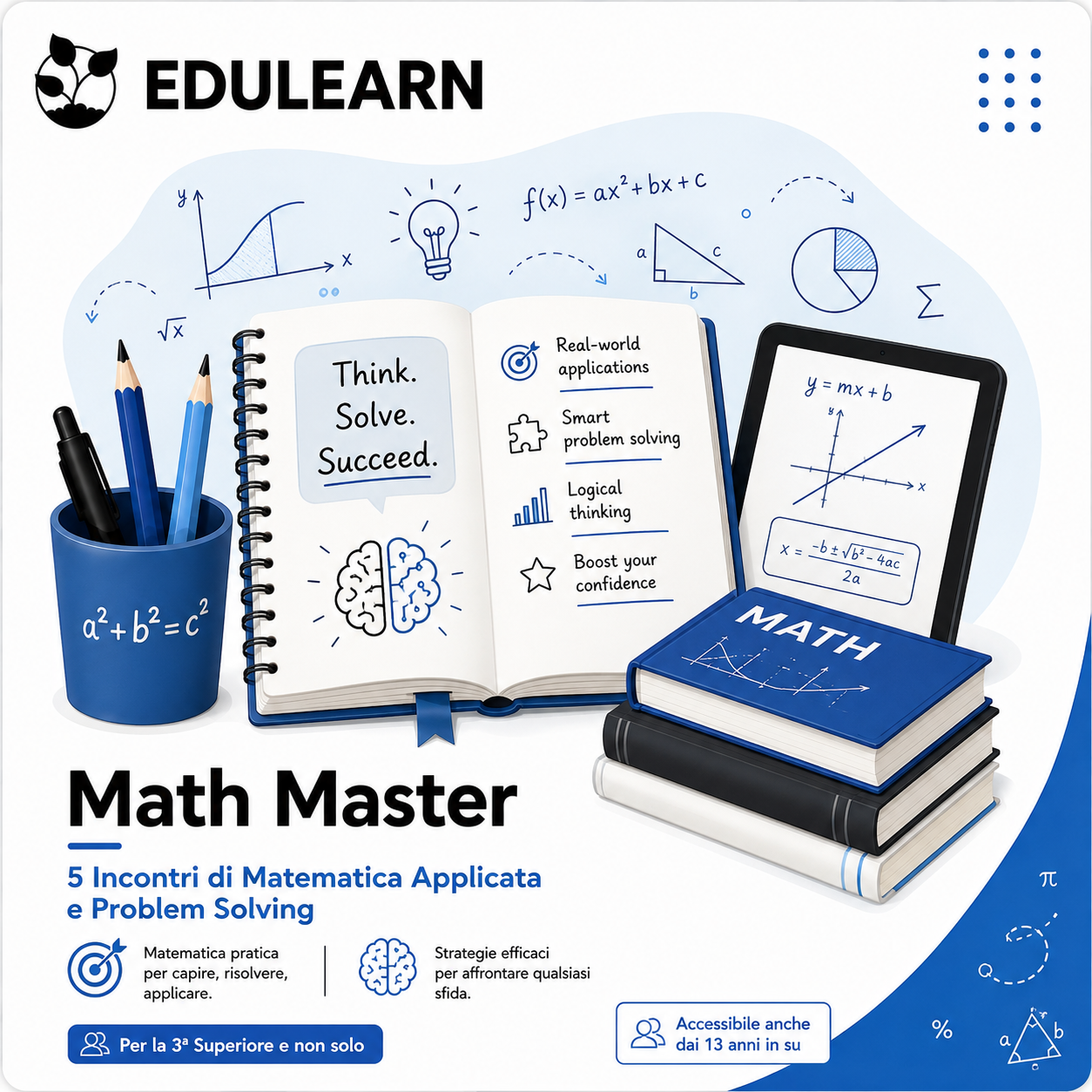Math Master – Matematica Applicata e Problem Solving  - per la 3ª Superiore e non solo