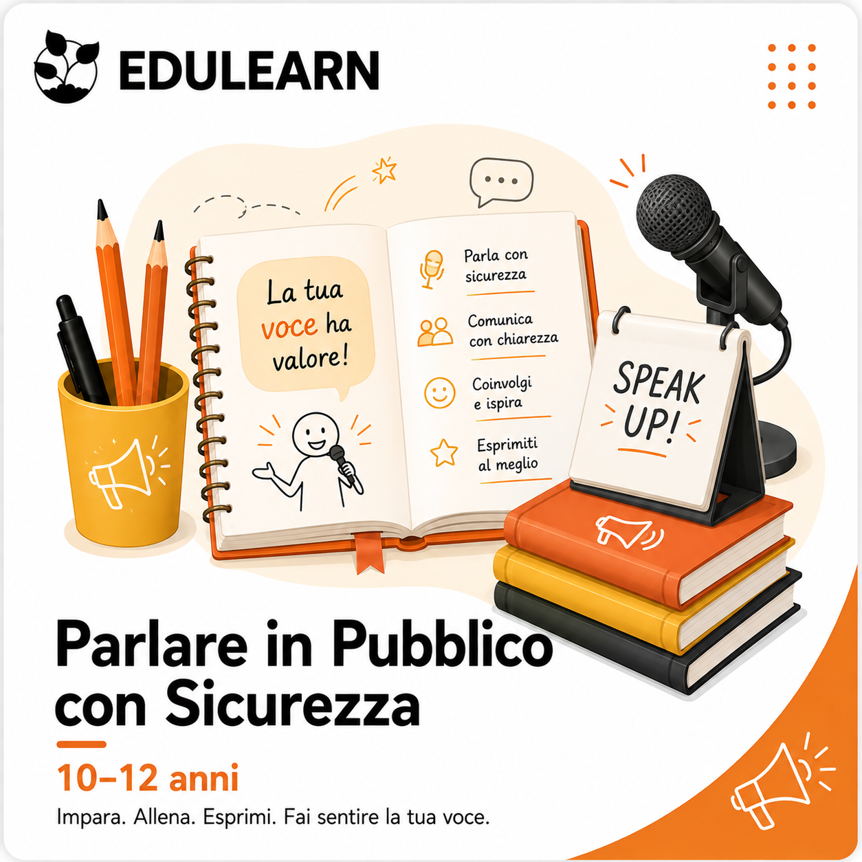 Parlare in Pubblico con Sicurezza - 10–12 anni